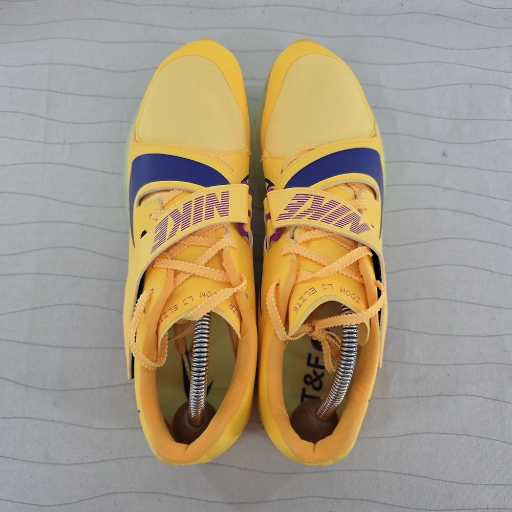 Nike Mens Air Zoom LJ Elite Long Jump Burst Yellow Track Shoe FZ9326-800 Sz 10